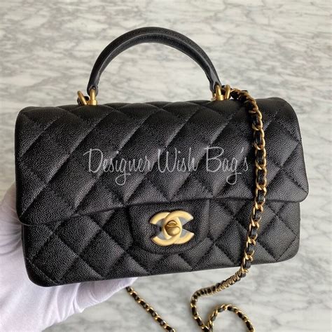 chanel mini kelly top handle|Chanel mini top handle caviar.